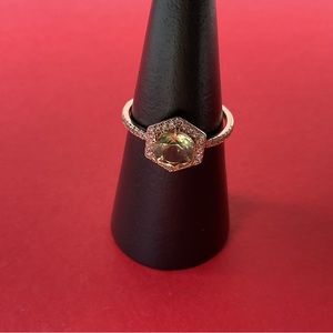 Bomb Party RBP3557 “Sweet Sparkle” Genuine Citrine on Rose Gold Sz 11 Ring NWOT